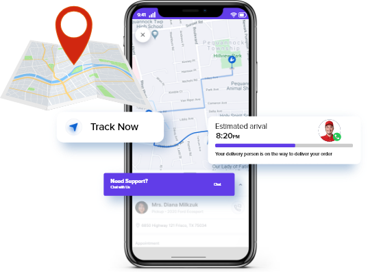 in-app messaging api for order tracking 